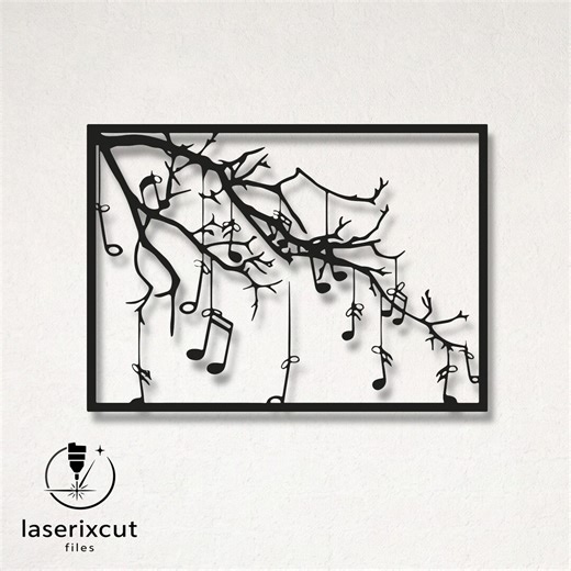 Tree Branch, Lefkey Vector Design – Digital Instant Download - Laser Cut and Cricut - Metal - Wall Decor - SVG, DXF, Cdr, Ai, Pdf - Etsy