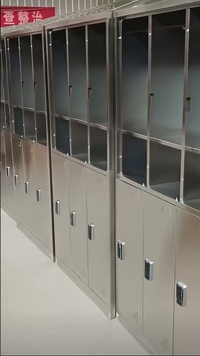 (rfid-life.com) Customized RFID stainless steel sloping top lockers with combination locks