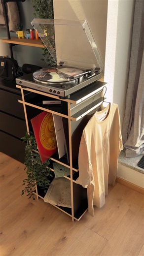 ad | finally found the perfect shelf for my vinyls! setup takes less than 5 minutes and instantly makes any space feel more like home 15% off at @We Are Vinyl & @Kiyo Furniture code: VINYL15