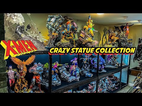 Man Cave Room Tour with GIANT CRAZY X-MEN STATUES!