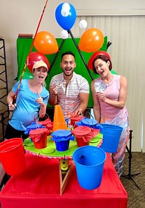 (Big money) fishing pole ball toss, this game was so fun!. | The JS Show