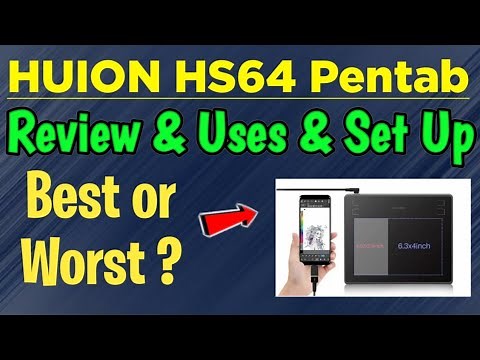 HUION HS64 Pen Tablet Review & Uses | Best Budget Pentab for Beginners, Online Classes