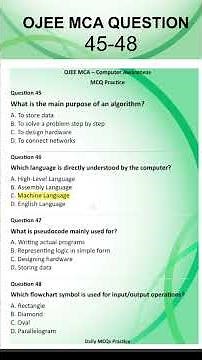 OJEE MCA MCQs 🔥 Algorithm Questions You Must Practice #shorts