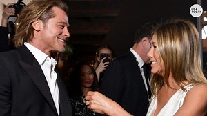 Brad Pitt and Jennifer Aniston celebrate together at the SAG Awards