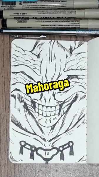 Desenho do Mahoraga em Jujutsu Kaisen