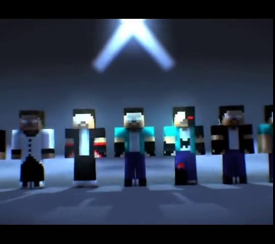 Animated Pixel Characters in Dimly Lit Room