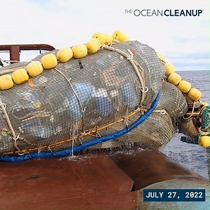 Another big week cleaning the GPGP - two more loads of plastic (one 5685kg, the other 3507kg) removed from the ocean. System 002 is now in transit back to port for a crew change before we come back and do it all again. | The Ocean Cleanup