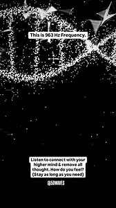 5.4K views · 580 reactions | 963 Hz Frequency Meditation | This Solfeggio Frequency is said to help connect you with your higher mind & intuition, resonating with the crown energy center. How do you feel? (Stay as long as you need) Comment FREQUENCY & I’ll send you the link to our new meditation package, including everything you need to become your highest self. GRATITUDE #meditation #meditationmusic #mentalhealth #frequency #solfeggiofrequencies #963hz #brainwaves | 5D Waves | Facebook