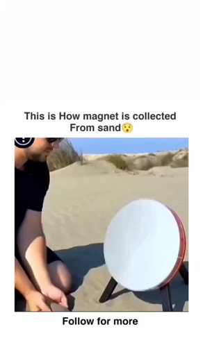 FUNNY SHORT CLIP on Instagram: "Magnets can be collected from sand using the property of magnetic attraction. When a magnet is moved over a mixture of sand and magnetic particles, such as iron filings, the magnetic materials are attracted to the magnet while the non-magnetic sand remains behind. This method is a simple magnetic separation process used in laboratories and industries to separate magnetic substances from non-magnetic ones. It helps demonstrate how magnetism works and how useful it