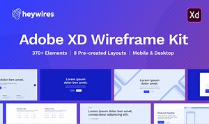 heywires - wireframes for Adobe XD