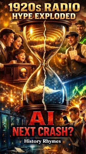 Radio Stocks 1920s vs AI Boom now || #Shorts