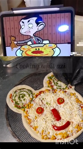 Mr.bean's pawsitively lrresistible teddy shaped pizza🍕.#short #tiktok #mrbean #mrbeancartoon #teddy