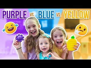 Purple Vs Blue Vs Yellow Fidget Shopping Challenge!