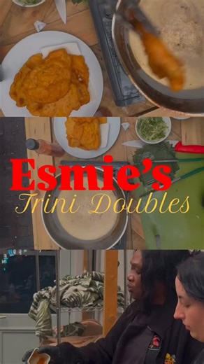 Esmie’s Trini Doubles… Two soft, fluffy baras filled with spicy,...