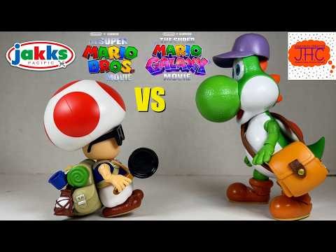 NEW YORK? Jakks Pacific Super Mario Galaxy Movie TOAD VERSUS YOSHI Action Figure Review Backpack Fun