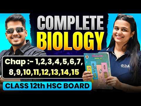 Class 12 Biology Full Syllabus 2026 | Chapter 1 to 15 Complete महा-Revision HSC Board By Tapi Miss