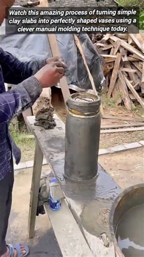Professional Clay Vase Making Process Using Simple Manual Molds