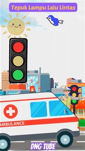 Ambulance car animation traffic light clap colorful and pictures #shorts #animation #art