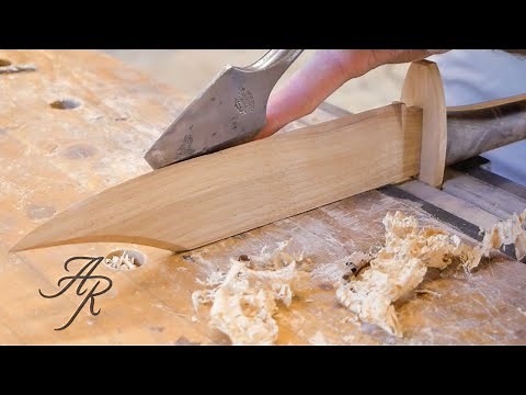 Handcrafted Bowie Knife Replica // Made From Hickory And Walnut