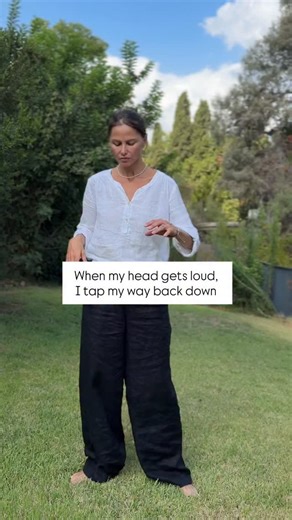 I learned this years ago, and I still come back to it when my nervous system needs help finding its way down. It’s a simple practice called tapping. You move through points on the body that help release tension and bring the system back to balance. The rhythm, the touch, the repetition, they all signal to your system: you can settle now. I don’t always remember to do it. But when I do, my body thanks me. If your mind’s been loud lately, start at the crown. Tap your way down. Slow and steady is e