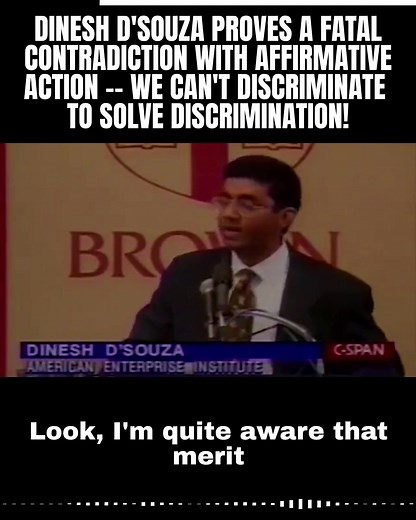 5.3K views · 108 reactions | We cannot abandon the notion of 'merit' in the affirmative action debate. | Dinesh D'Souza | Facebook