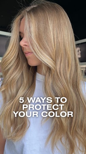 5 Ways to Protect Your Color Between Visits We asked stylist Aimee’ for her top recommendations to keep color fresh, glossy, and healthy. Here’s what she shared: 1. Choose professional shampoo. Drugstore formulas can strip your color faster. Ask your stylist which one’s best for your tone — we’ll always match you perfectly. 2. Masque every third wash. It restores softness and adds the shine that keeps your color looking elevated. 3. Always use heat protection. Healthy hair reflects color better.