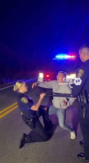 Field sobriety test doesn’t go well for drunk driver. #police #drunkdrivingawareness