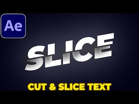 Slice Text Animation in After Effects | No Plugins