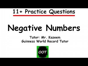 11+ Maths Practice: Negative Numbers Explained | Step-by-Step Tutorial