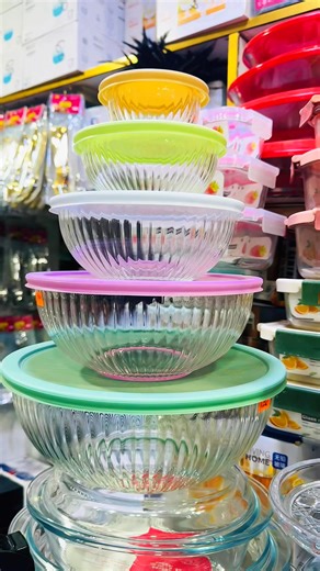 Glass Bowls Container Set | BD Kitchen - বিডি কিচেন