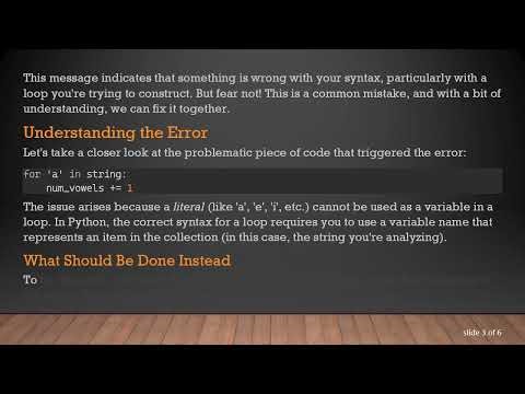 Fixing the SyntaxError in Your Python Code to Count Vowels in a String