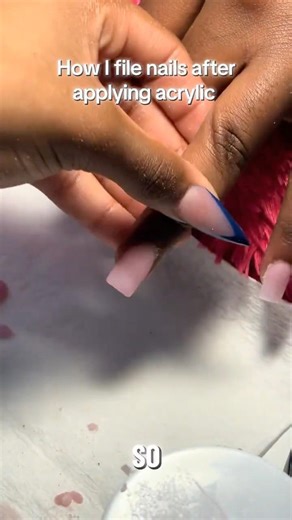 How I file my nails for square shaped