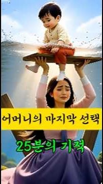 "물속에서도 내려놓지 않은 두 팔 | 어머니의 마지막 선택."#어머니의사랑, #모성애, #조선시대,#감동스토리 ,#전통설화