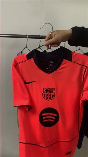 Barca 2025/26 Third Away Kit🔵🔴Yamal Rising! UCL Comeback? Fans React! #barca #yamal #footballjersey