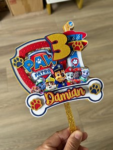 Paw Cake Topper,patrol Cake Topper, Paw Topper,patrol Party - Etsy