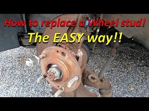 How to replace a broken wheel stud the EASY WAY