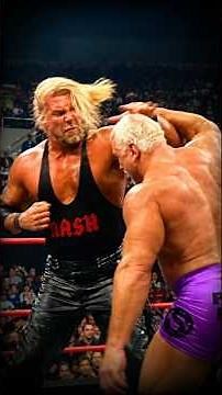 Scott Steiner vs. Kevin Nash - WCW Title Falls Count Anywhere: WCW SuperBrawl Revenge #wwe #shorts