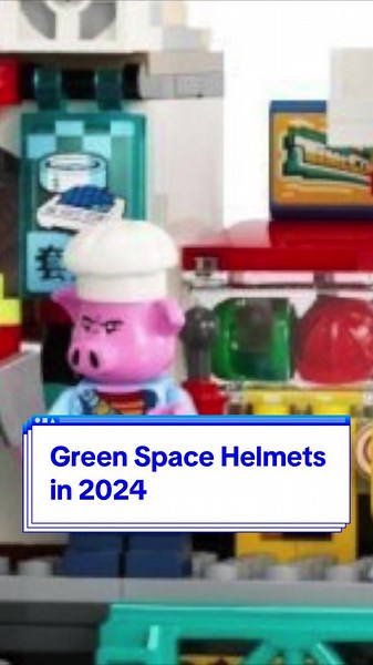 LEGO Green space helmets are coming in 2024!!! #lego #legotiktok #legotiktoker #legominifigures #legospace #classicspacelego