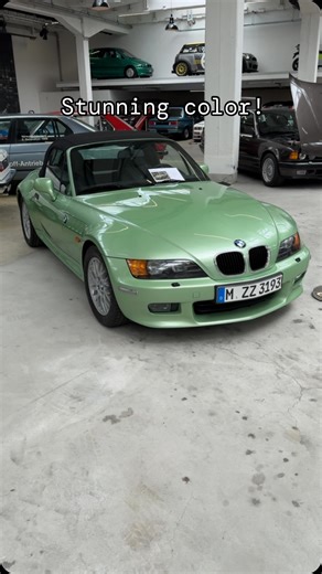 5.2K views · 120 reactions | This BMW Z3 ROADSTER features a cool color: Palmetto Green. This is displayed at the @bmwclassic in Munich #nmwz3 #bmwclassic #bmw #bmwclub #carspotter | BMWBLOG | Facebook