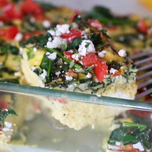 19K views · 294 reactions | https://www.skinnytaste.com/breakfast-casserole-with-spinach-and-feta/ This easy Breakfast Casserole recipe is made with eggs, spinach, tomatoes and Feta cheese and only takes a few minutes to whip up. You can make it ahead of time, so it’s the perfect breakfast egg casserole for Easter morning or any day! | Skinnytaste | Facebook