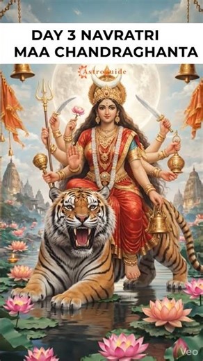 Day 3 of Navratri — The Power of Courage & Divine Strength 🔔✨ | Astro Guide