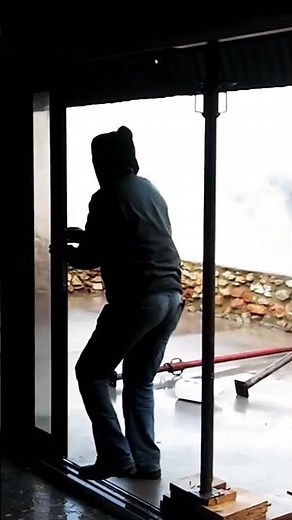 Installed stacker door high up in the Mountain