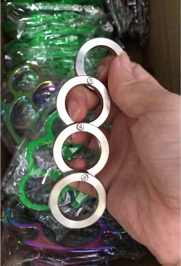 Steel Folding Knuckle Duster: Outdoor Self-Defense Tool