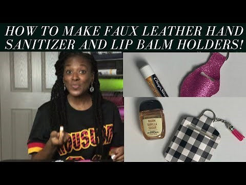Faux Leather Hand Sanitizer Holder with Cricut