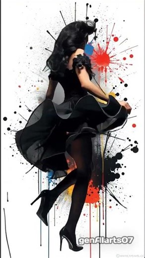 Abstract Elegance 🖤🎨 | Where Elegance Meets Chaos | AI Art Visual Experience