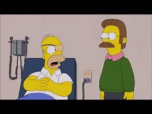 Homer & Ned in the Hospital | The Simpsons