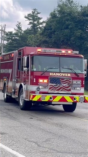 Hanover MA Fire Dept. Engine 1 repsonding to an MVA | 7/29/24 | #firetruck #firetruckresponding