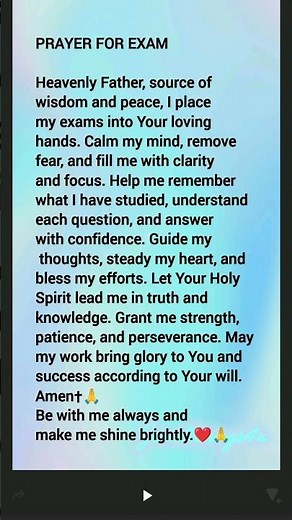 Powerful Exam Prayer 🙏 | Feel Calm & Confident Instantly