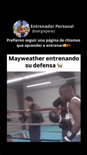 𝐒𝐞𝐫𝐠𝐢𝐨 𝐏𝐞𝐫𝐞𝐳|Entrenador Personal on Instagram: "🥊 ¿Quieres una defensa a lo Mayweather? 👉 Aplica estas 4 CLAVES y empieza a moverte como él: 1️⃣ Roll de hombro y timing → usa el hombro para desviar golpes y practica el “slip” con ritmo: no solo esquivas, haces que el golpe no te llegue ni de refilón. 2️⃣ Control de distancia + pies activos → mantiene la distancia perfecta con pasos cortos y pivotes; si no te alcanzan, no te pegan. 3️⃣ Visión y lectura del rival → observa las señales