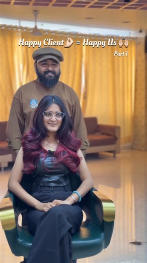 K hair & beauty studio on Instagram: "Cherry red, but make it healthy 🍒 We created this stunning transformation with rich cherry red highlights while maintaining her hair quality and shine. The growth, the gloss, the strength — all intact. And she absolutely loved it 💇‍♀️ Only yours at K Hair Salon. {cherry red hair color, red highlights, healthy hair transformation, glossy hair finish, hair quality maintained, salon color experts, vibrant hair color, K Hair Salon}"